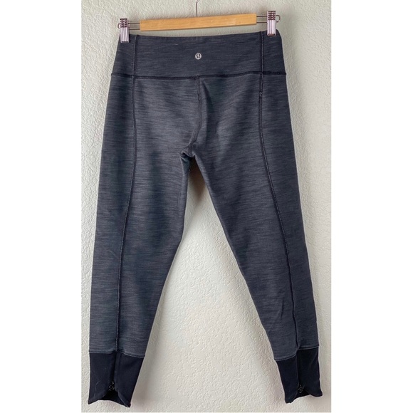 Lululemon Grey Cropped Legging with Side Zippers, size 8 - Picture 2 of 6